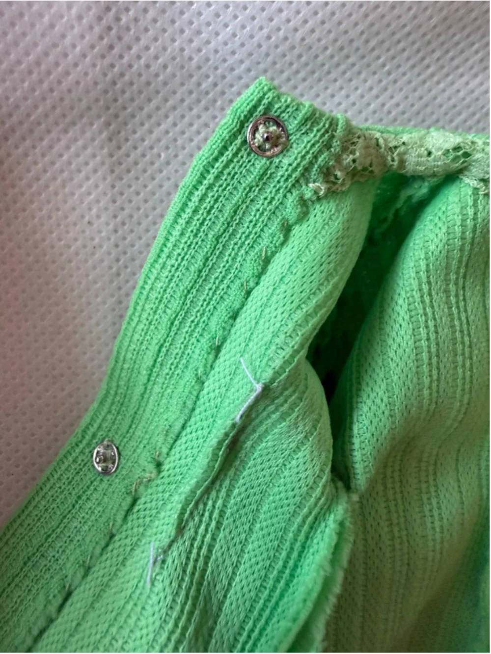 Vintage Barbie & Friends - Clone lime green knit doll coat & matching dress